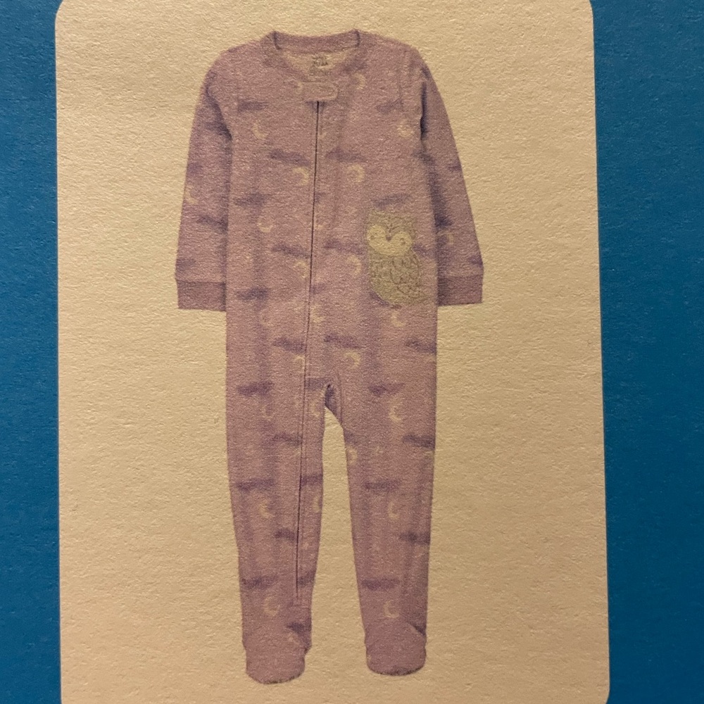 Carter’s Fleece Footed Pajama 18M Purple Owl NWT Baby Sleeper